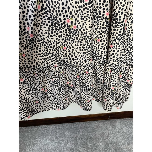 Smith & Quinn Leopard Floral Print Marigold Ruffle Long Sleeve Midi Dress Small - Picture 8 of 10